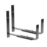 Vente chaude Réglable Noir Métal Fleur En Acier Fenêtre Planteur Boîte Suspendus Jardin Supports Pour Pont Rampe