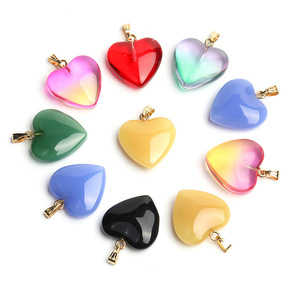 21x23mm coloré cristal verre <span class=keywords><strong>amour</strong></span> coeurs pendentif <span class=keywords><strong>pour</strong></span> la fabrication de bijoux à bricoler soi-même colliers boucles d'oreilles porte-clés accessoires - Product Image 4