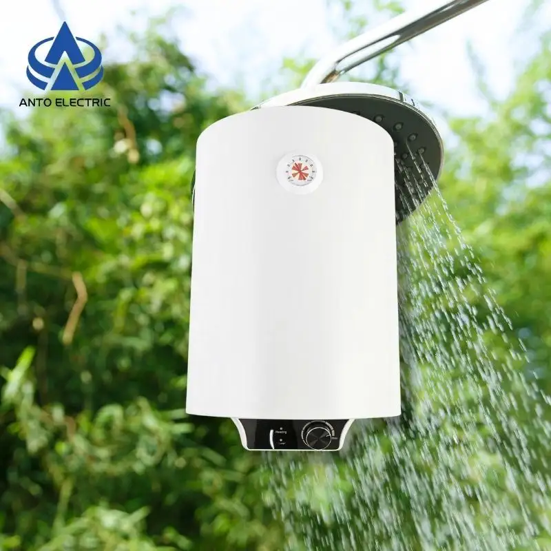 ANTO 30l 50l 80l 100l Cilíndrico Rectangular Esmalte Baño Ducha Tanque de almacenamiento Géiser eléctrico Calentador de agua caliente Caldera