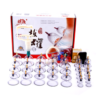 Kit de ventouses pour la thérapie de massage corporel avec 18 ventouses, outils Gua Sha, tube d'extension et pistolet à pompe