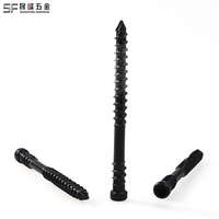 Window Fastening SS304 Double Thread Screws with Sharp Drilling Tail Small Countersunk Head Dacromet Black Screws for House