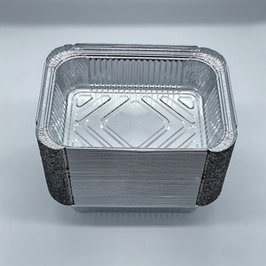 ภาชนะใส่อาหารทำจากฟอยล์อลูมิเนียมทรงสี่เหลี่ยมกล่องใส่อาหารกลางวันกล่องใส่อาหารแบบใช้แล้วทิ้ง - Product Image 3