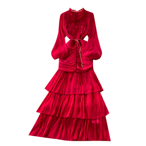 Abito Midi Casual Estivo 2025 <span class=keywords><strong>Taglie</strong></span> <span class=keywords><strong>Forti</strong></span> da Donna Stile <span class=keywords><strong>Tunica</strong></span> Romana con Maniche <span class=keywords><strong>a</strong></span> Lanterna, Patchwork, Balze e Pizzo Vestidos - Product Image 5