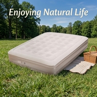 Matelas gonflable portable et pliable Jiawei pour le camping en plein air, avec gonflage rapide, double personne, couverture floquée épaissie