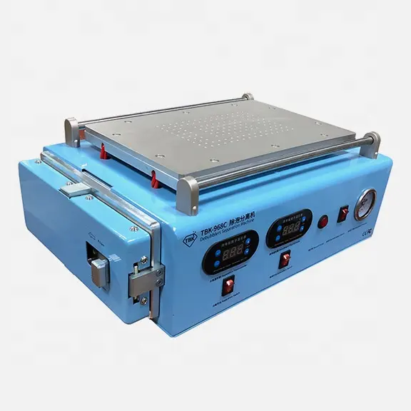 TBK NEW 968C mini debubbler 12 inch plate heating separate machine with wire separating lcd touch screen damged glass repair