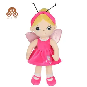 Leia para enviar Joaninha Menina Boneca Bebê Brinquedo De Pelúcia Rosa Macio Adorável Borboleta Fada Brinquedo