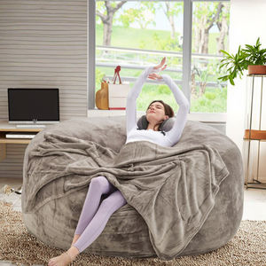 أريكة بين باج عصرية على الطراز الياباني قابلة للطي من القماش مع إسفنج مضغوط للترفيه - Product Image 1