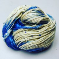 Fil de soie 100% jaune orné de perles pour tricot et tissage, technique OE, ignifuge, anti-technique, broderie à l'anneau, fait main