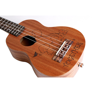 <span class=keywords><strong>Ukelele</strong></span> soprano de 21 pulgadas, <span class=keywords><strong>ukelele</strong></span> con acabado mate de madera contrachapada de caoba, mini guitarra de 4 cuerdas para niños principiantes - Product Image 5