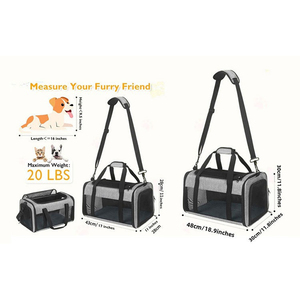Foldable Lightweight <b>Pet</b> <b>Carrier</b> - Breathable Car-Ready Airline Tote for Cats & Dogs - Product Image 2