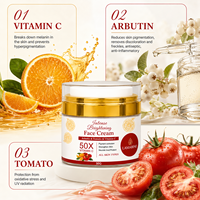 Crème Visage Éclaircissante Intense K-Beauty OEM au Collagène, Acide Hyaluronique et Tomate, Hydratante 50X Vitamine C pour Tous Types de Peau