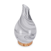 Diffuser Aroma Ultrasonik Kerajinan Kaca Elektrik Desain Bunga Berwarna Interior Humidifier Portabel Rumah Tangga Kebisingan Rendah 36dB 51-100ml