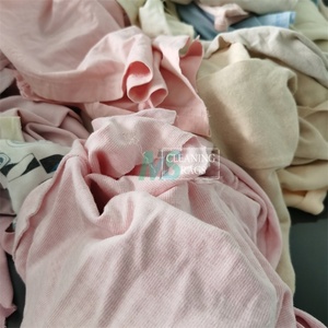 Chiffons d'essuyage industriels en gros, coupés, en tricot coloré, chiffons de nettoyage, chiffons en coton de couleur claire - Product Image 4