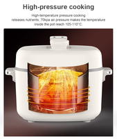Cuisinière à pression électrique multifonctionnelle de 4 L avec contrôle numérique, cuve antiadhésive, puissance de 1300 W