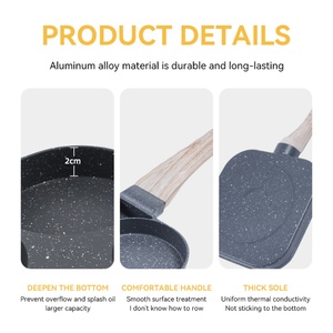 Non-stick 4-Hole Frying <b>Pan</b> Multi-function Egg Burger <b>Pan</b> Breakfast Maker Pancake Griddle for <b>Induction</b> & Gas Stove - Product Image 3