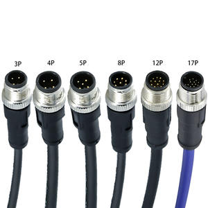 Rigoal <span class=keywords><strong>M12</strong></span> חוט 3 4 5 8 12 17 פין זכר נקבה IP68 עמיד למים 3Pin 4Pin 5Pin 8Pin 12Pin 17Pin חשמל מחבר - Product Image 2
