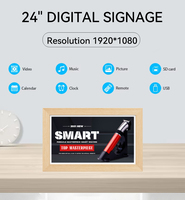 Marco de Fotos Digital de Madera de 15.6 Pulgadas, Tablet PC Android con Pantalla Táctil para Negocios, Octa Core, Rockchip, USB, Wi-Fi, POE, NFC, 4G