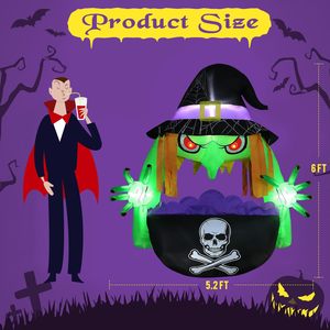 Figura Inflable de <span class=keywords><strong>Bruja</strong></span> de 6 Pies <span class=keywords><strong>para</strong></span> <span class=keywords><strong>Halloween</strong></span> 2026, Ideal <span class=keywords><strong>para</strong></span> Autos, Fiestas y Reuniones - Product Image 2
