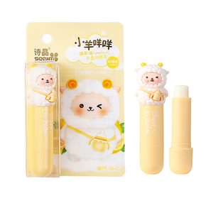 Wholesale Anti Chapping Moisturizing Plumping Fruit Flavor Lanolin Oil <strong>Kids</strong> Cute Sheep <strong>Lip</strong> <strong>Balm</strong>