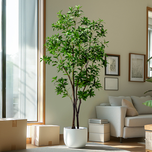 Bất động cảm ứng trong nhà/ngoài trời cây cảnh nhân tạo cây bán buôn Pieris Japonica mô phỏng cây nhựa nồi phòng khách trang trí - Product Image 5