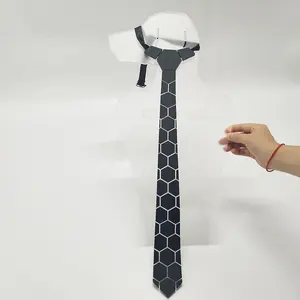 Laser cut acrylic hex tie/custom shape mens neck ties