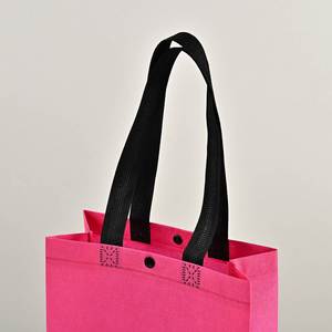 Bolsas de Compra Ecológicas de Tela No Tejida, 7 Colores (Rosa/Azul/Gris/Rosa/Amarillo/Marrón), Logotipo Personalizado - Gruesas y Reutilizables - Product Image 4