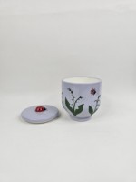 Vela Aromática de Cera de Soja en Frasco de Vidrio Pintado a Mano, Diseño de Mariquita y Lirio de los Valles, Fragancia Personalizada, Arte Moderno, Decoración del Hogar