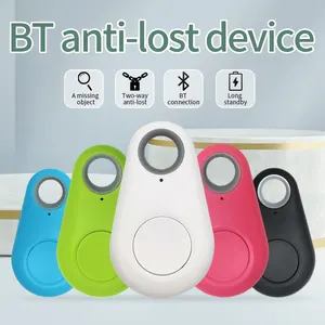 Pelacak kunci Mini ponsel Bluetooth nirkabel, perangkat pelacak kunci hewan peliharaan tas anak gantungan kunci alarm gantungan kunci ponsel