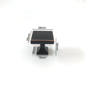 صنع في الصين بتصميم عصري ، درج خزانة سوداء غير لامع ، مقابض مربعة ، مقابض سحب مع مخطط نحاسي - Product Image 6