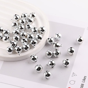 Campanas redondas de metal de colores para hacer pulseras, accesorios de joyería DIY, colores aleatorios, acabado chapado - Product Image 4