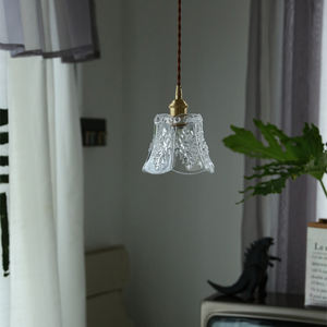 Suspension décorative d'intérieur à motif d'épine à tête unique transparente en verre nordique - Product Image 6