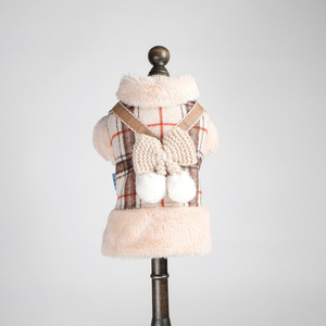 Nueva ropa de otoño/invierno para mascotas, para perros pequeños, cachorros, perros y gatos felices, chaleco cálido y cómodo con lazo de pompón. - Product Image 5