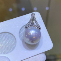 Pendentifs en perles de luxe en gros, 10-14 mm - Perles d'eau douce naturelles Edison 3A + Sertissage en argent 925 plaqué or, certifié par un tiers