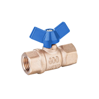 Robinet à bille en acier au carbone Manuel Eau OEM pour système de chauffage et de plomberie Filetage parallèle NPT Poignée papillon compacte PN25
