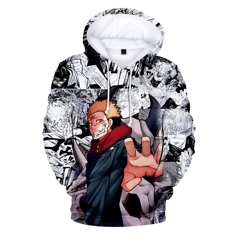 Sweat-shirt à capuche imprimé 3D, Anime Gojo Satoru Cosplay Jujutsu Kaisen Costume