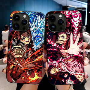 <span class=keywords><strong>Coque</strong></span> de Téléphone 3D Lenticulaire Anime Nezuko/Tanjirou/Zenitsu, Housse de Protection à Rabat 120 Designs pour Différents Modèles de Téléphones - Product Image 1