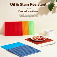 Sous-plat de cuisine en silicone personnalisé, durable, résistant à la chaleur, anti-brûlure, antidérapant, moderne, pour bols et tasses