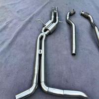 Tuyaux d'échappement Catback Valvetronic personnalisés DZ Factory pour Audi A6/A8 3.0L 2019, en acier inoxydable, finition polie miroir, épaisseur 1,5 mm, haute qualité