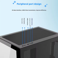 Boîtier PC Gamer-X Nouveau Design en Acier pour PC de Jeu, Tour Complète MicroATX ITX avec Fenêtre Latérale, Alimentation