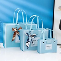 Emballage cadeau personnalisé, boîte rigide en carton magnétique cyan et violet, vêtements pour enfants, chaussures, baby shower, Saint-Valentin, laminage brillant