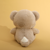 Boneka Beruang Duduk Isi Kapas PP Super Lembut Ramah Kulit, Desain Cetak Kaki 3D Bergaya Teddy Cokelat yang Menarik, Dapat Dipesan Sesuai Keinginan