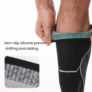 Protector de Espinilleras de Fútbol Tejido, Antideslizante, Soporte de Tobillo, Compresión de Pantorrilla con Correas para Fútbol - Product Image 4