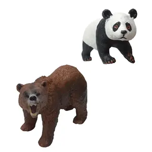 High Simulation Toy Zoo Wild Animal Figures Panda Bear Solid PVC Animales De Juguete for Kids Toy