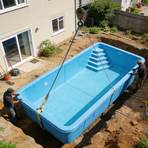 Canapé de piscine en fibre de verre, piscine hors sol, grille de piscine, coque de piscine en fibre de verre, piscine en forme de canapé, piscine profonde - Product Image 2