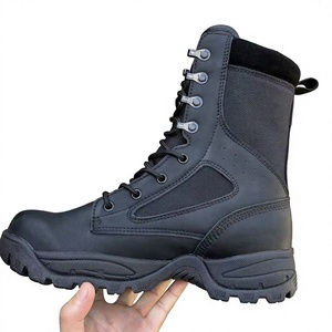 DSF61 Men Black Leather Tactical <b>Boots</b> Waterproof All Seasons Outdoor <b>Hiking</b> Duty <b>Boots</b> Wholesale - Product Image 4