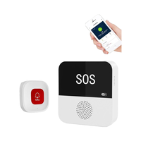 ANGUS WiFi Système d'alerte intelligent pour personnes âgées Bouton de panique Appel SOS Alarme Aînés Portée de 150 pieds Accueil Tuya App Téléavertisseur d'urgence personnel