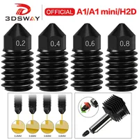 Nozel Hotend Printer 3D Bambu Lab A1/H2D/A1 Mini dengan Nozel 0.2 0.4 0.6 0.8mm Kondisi Baru Bambulab yang Ditingkatkan