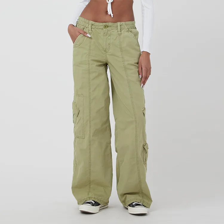 Modest streetwear wide let denim pants cargo sweat pants women cotton trousers 2022 winter Y2K fashion chino cargo pants