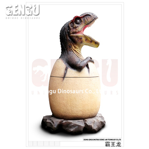 Decoración de Jardín, Cubo de Basura de Dinosaurio, Cubo de Basura de Fibra de Vidrio con Forma de Dinosaurio - Product Image 2