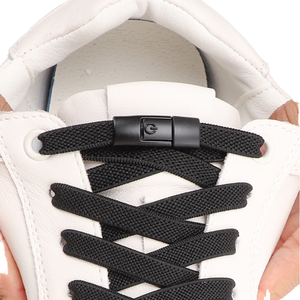 NOUVEAU Press <span class=keywords><strong>Shoe</strong></span> Buckle Lacets sans attache Lacets élastiques Sneaker Flat No Tie Shoelace Kids Adult Shoelace for Shoes - Product Image 1